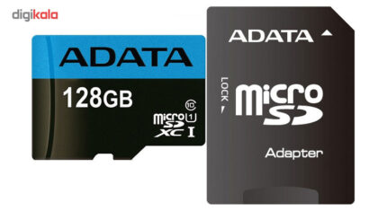 کارت حافظه‌ microSDXC ای دیتا مدل Premier کلاس 10 استاندارد UHS-I U1 سرعت 85MBps همراه با آداپتور SD ظرفیت 128 گیگابایت