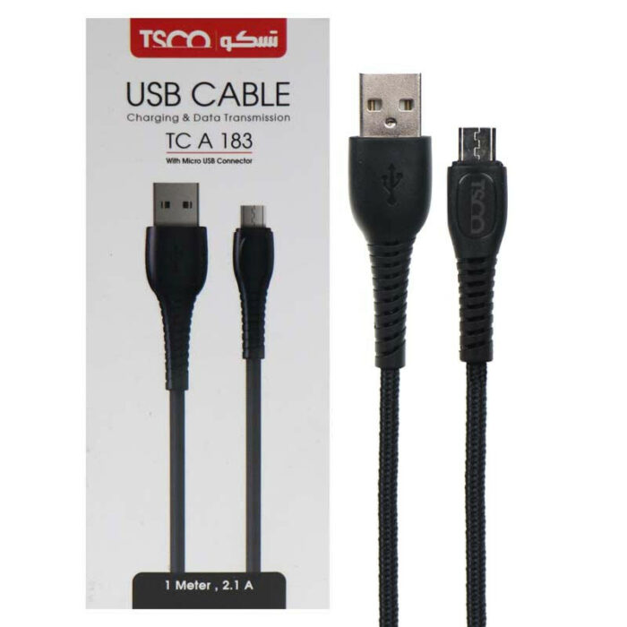 کابل تبدیل USB به Microusb تسکو مدل TCA 183 طول 1 متر