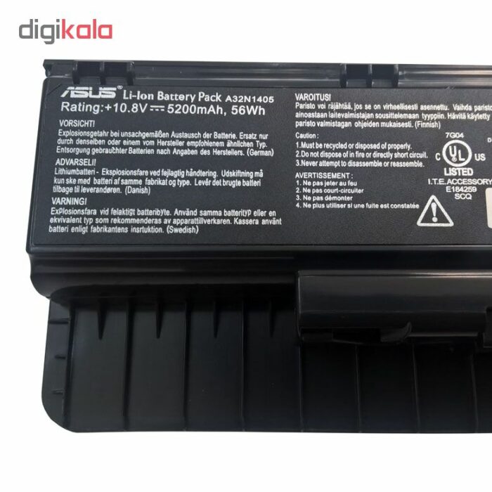 باتری لپ تاپ 6 سلولی مناسب برای لپ تاپ ایسوس N551 N751 G551