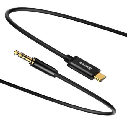 کابل تبدیل USB-C به AUX باسئوس مدل CAM01-M01-BA طول 1.2 متر