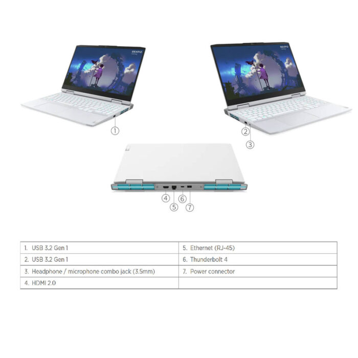 لپ تاپ 15.6 اینچی لنوو مدل IdeaPad Gaming 3 15IAH7-i7 12650H 16GB 512SSD 3050