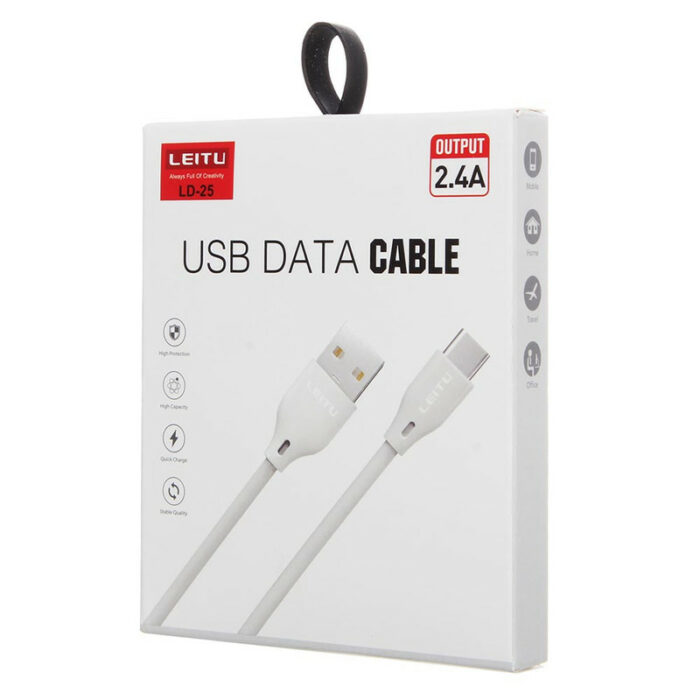 کابل تبدیل USB به USB-C لیتو مدل LD-25 طول 1 متر
