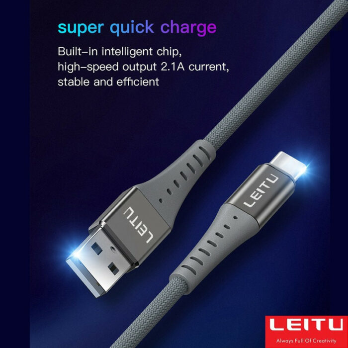 کابل تبدیل USB به USB-C لیتو مدل LD-8 طول 1 متر