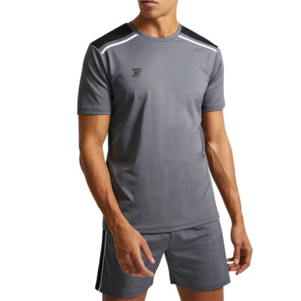 ست تی شرت و شلوارک ورزشی مردانه نوزده نودیک مدل ST1918 DGB