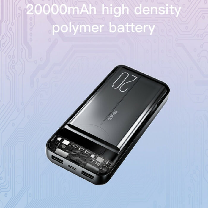پاوربانک یسیدو مدل YP41 ظرفیت 20000 میلی آمپر ساعت