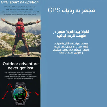 ساعت هوشمند مدل K37 AMOLED GPS