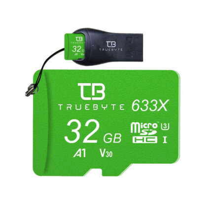 کارت حافظه microSD HC تروبایت مدل 633X-A1-V30 کلاس 10 استاندارد UHS-I U3 ظرفیت 32 گیگابایت به همراه  کارت خوان