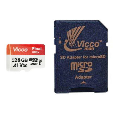 کارت حافظه microSDHC ویکومن مدل Final 600X Plus کلاس 10 استاندارد UHS-I U3 سرعت 90MBps ظرفیت 128 گیگابایت به همراه آداپتور SD
