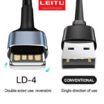 کابل تبدیل USB به MicroUSB لیتو مدل LD-4 طول 1 متر