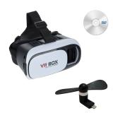هدست واقعیت مجازی وی آر باکس مدل VR Box به همراه DVD نرم افزار و پنکه همراه لایتنینگ