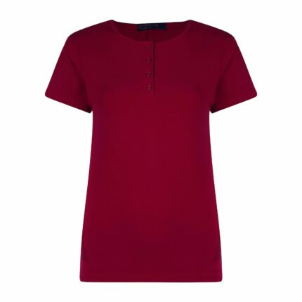 تی شرت آستین کوتاه زنانه برنس مدل رونا-72 رنگ قرمز