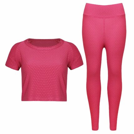ست تی شرت و لگینگ ورزشی زنانه ماییلدا مدل 4348-6743 رنگ صورتی