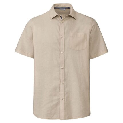 پیراهن آستین کوتاه مردانه لیورجی مدل لینن کد Linn2022Cr رنگ کرم