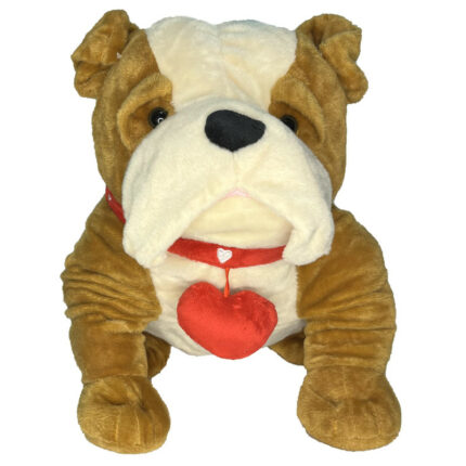 عروسک طرح سگ بولداگ مدل Love Bulldog کد SZ13/1164 ارتفاع 35 سانتی‌متر