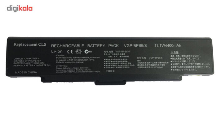 باتری لپ تاپ 6 سلولی مناسب برای لپ تاپ سونی Bps 9