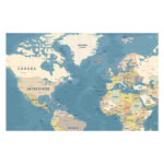 پوستر دیواری طرح نقشه جهان کد p1555