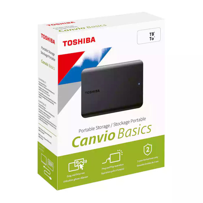 هارد اکسترنال توشیبا مدل Canvio Basics USB3.0 ظرفیت یک ترابایت