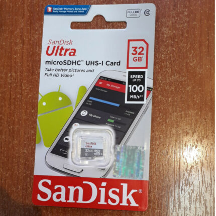 کارت حافظه  سن دیسک microSDHC مدل Ultra کلاس 10 استاندارد UHS-I U1 سرعت 100MBps ظرفیت 32 گیگابایت