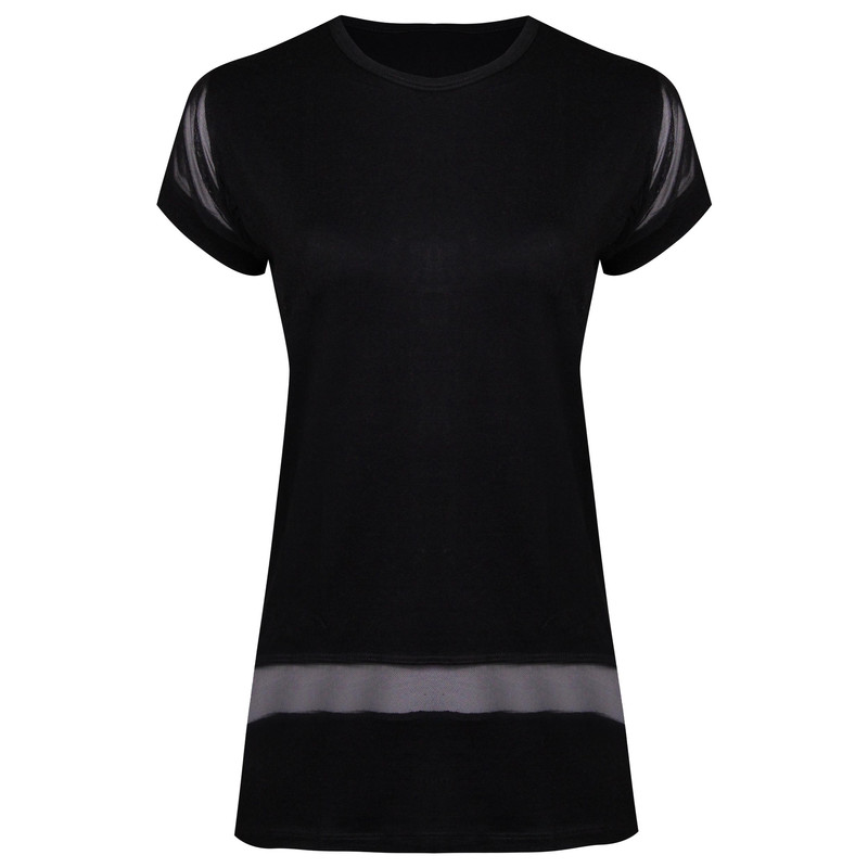 تی شرت آستین کوتاه ورزشی زنانه ماییلدا مدل 4060-2512 رنگ مشکی