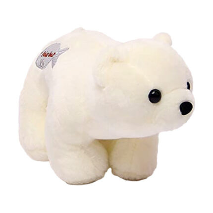 عروسک طرح خرس قطبی طول 30 سانتی متر