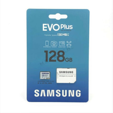 کارت حافظه microSDXC سامسونگ مدل Evo Plus A1 V10 کلاس 10 استاندارد UHS-I U3 سرعت 130MBps ظرفیت 128 گیگابایت به همراه آداپتور SD